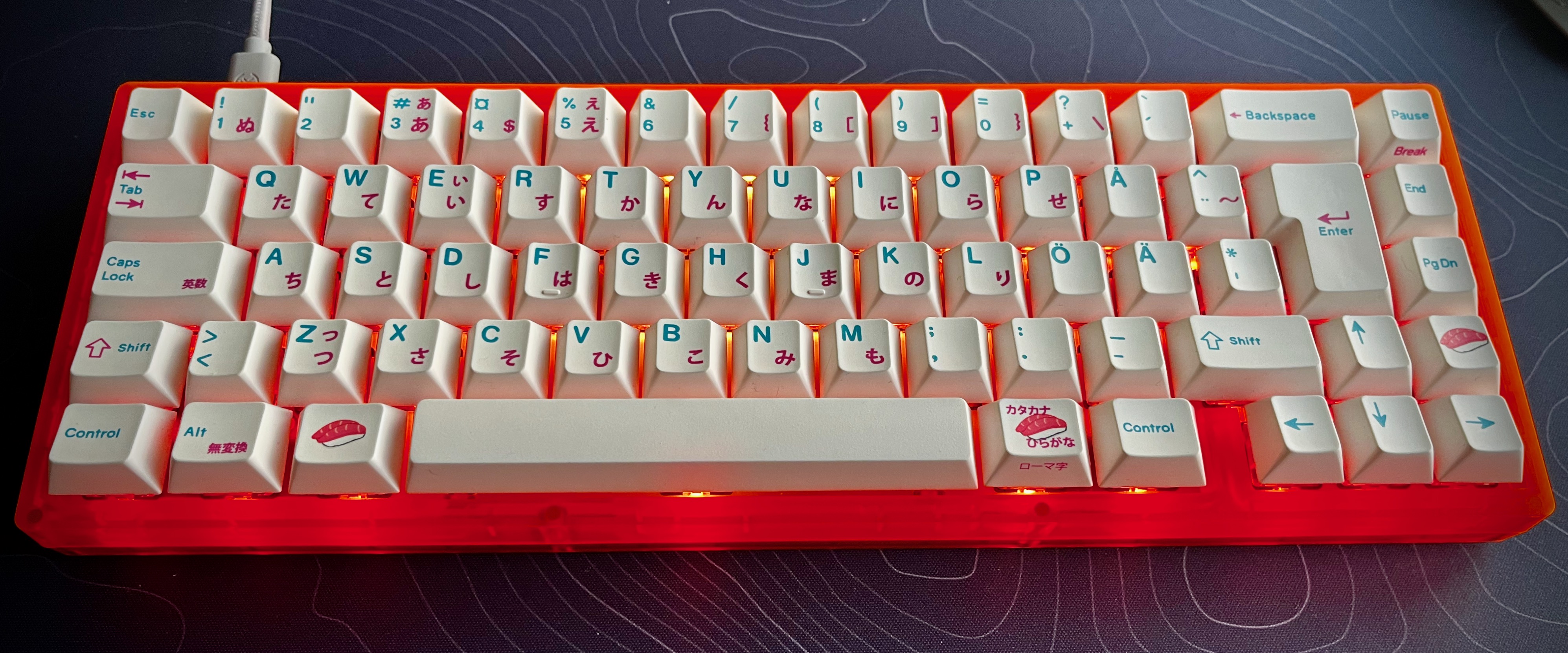 KBD67 Lite R3 ISO with Enjoy Sushi Keycaps